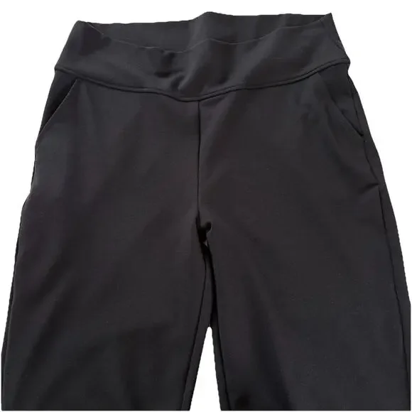 Saint + Sophia Putney Pull On Pants Size 12 Navy Blue Relaxed Straight Pockets - Picture 7 of 16